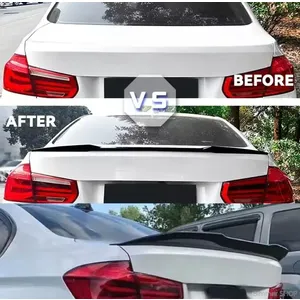 Спойлер багажника BMW 3 F30 F80 2012-2018 Спортивный стиль PSM (ABS пластик) БМВ Ф30 черный глянец