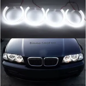 Ангельские глазки BMW E46 дорестайл (1998–2001) для фар без линз