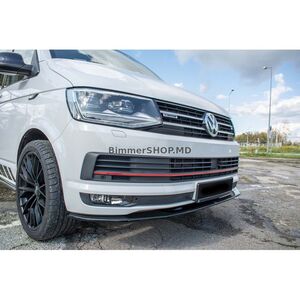 Передний лип-спойлер DPT (Черный Глянец) Volkswagen T6 2015-2024 гг.