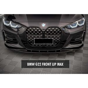 Передний лип-спойлер DPT V-1 (для G22/G23, черный глянец) BMW 4 серия G22/23/26 2020+