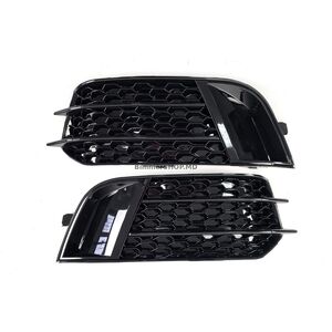 Решетки противотуманных фар RS-Style (2010-2014, 2 шт, Черный) Audi A1 2010-2018 гг.