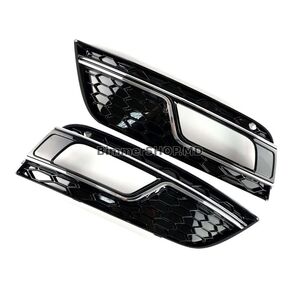Решетки противотуманных фар RS-Style (2012-2015, 2 шт, Черный) Audi A4 B8 2007-2015 гг.