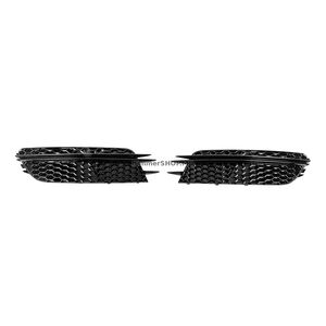 Решетки противотуманных фар RS-Style (для Base, 2011-2014, 2 шт., черные) Audi A6 C7 2011-2017 гг.
