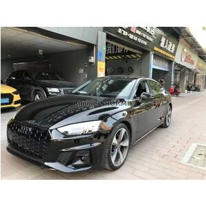 Решетки противотуманных фар с ПТФ RS-Style (Для S-Line, 2020-2025, 2 шт, Черный) Audi A5 2016-2025 гг.