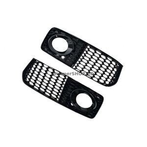 Решетки противотуманных фар RS-Style (для S-Line, 2007-2011, 2 шт, Черный) Audi A5 2007-2015 гг.