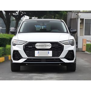 Решетки противотуманных фар с передним сплиттером (2 шт, Черный) Audi Q3 2019- гг.