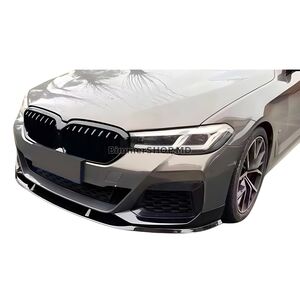 Накладка на передний бампер DPT Lip V2 (для M-Performance 2020-2024, черный глянец) BMW 5 серия G30/G31 2017-2023 гг.
