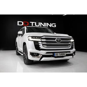 Передняя губа бампера VXR Белый Toyota Land Cruiser 300 2021- гг.