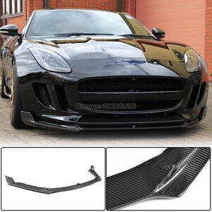 Накладка на передний бампер Lip (2013-2016, Карбон) Jaguar F-Type 2013-2024 гг.