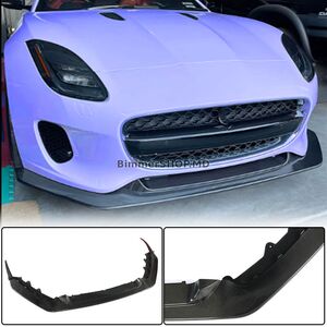 Накладка на передний бампер Lip (для Base 2017-2019, Карбон) Jaguar F-Type 2013-2024 гг.
