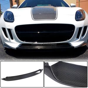 Накладка на передний бампер Lip (2013-2015, Карбон) Jaguar Project 7 2013-2015 гг.