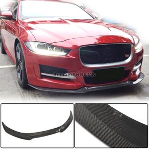 Накладка на Передний Бампер Lip (2015-2019, Карбон) Jaguar XE 2016- гг.
