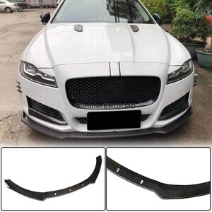 Накладка на Передний Бампер Lip (2016-2020, Карбон) Jaguar XF 2016- гг.