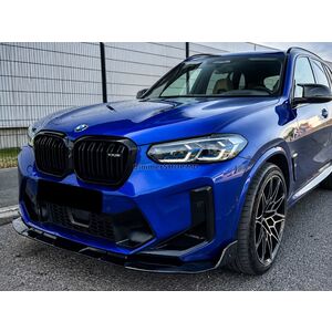 Передний лип-спойлер (для F98 2022-2024, черный глянец) BMW X4 G02 2018- гг.