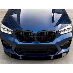 Передний спойлер 3D (для F98 2018-2022, черный глянец) BMW X4 G02 2018- гг.