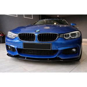 Накладка на передний бампер Lip EuroCap (для M-Sport, 2014-2017, глянцевый черный) BMW 4 серия F32/F33/F36 2012-2020 гг.