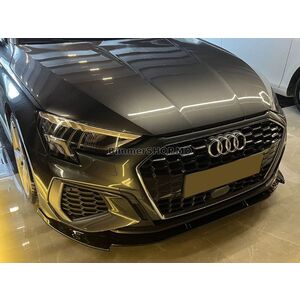 Передняя накладка lip EuroCap (для S-line, 2020-2024, ABS) Audi A3 2020- гг.