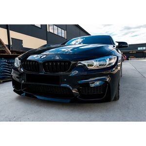 Передняя накладка lip CS-Style (для M4, черный глянец) BMW 4 серия F32/F33/F36 2012-2020 гг.