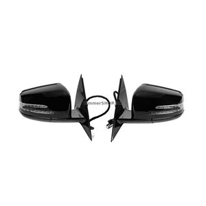 Боковые зеркала рестайлинг (2 шт., черные) Mercedes S-сlass W221 2005-2013 гг.