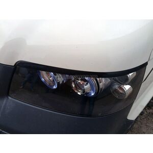 Реснички на фары (2 шт., пластик, черные) Черный Матовый Volkswagen T5 Multivan 2003–2010 гг.