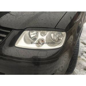 Реснички на фары (черные) Черный Матовый Volkswagen Caddy 2004-2010 гг.