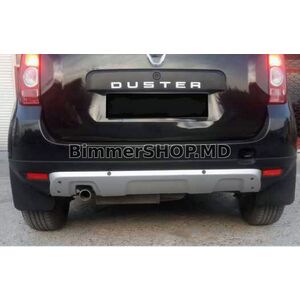 Накладка на задний бампер (ABS, серая) Renault Duster 2008–2017 гг.