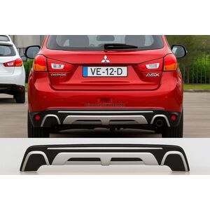 Накладка на задний бампер (2013-2015) Mitsubishi ASX 2010-2023 гг.