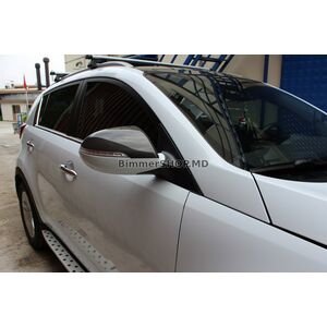 Накладки на Зеркала (2 шт., Карбон) Kia Sportage 2010-2015 гг.