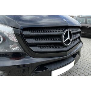 Накладки на решетку радиатора (6 шт, карбон) Mercedes Vito/V-class W447 2014- гг.