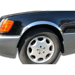 Накладки на арки (Short/Long, 4 шт, нержавейка) Mercedes S-сlass W140 1991-1998 гг.