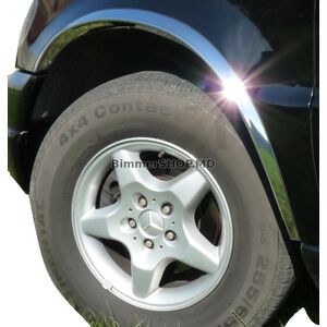 Накладки на арки (4 шт, нержавейка) Mercedes ML W163 1997-2005 гг.