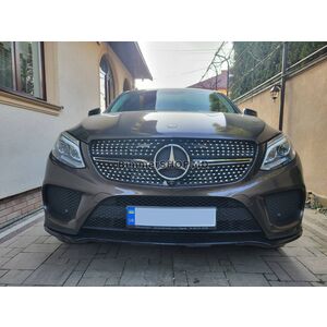 Тюнинг решетка радиатора (Diamond Silver) С местом под камеру Mercedes GLE coupe C292 2015-2019 гг.
