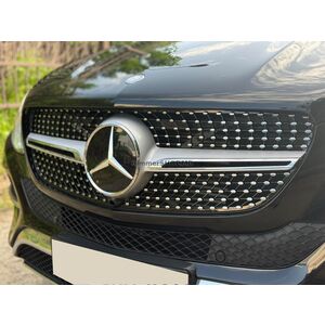 Тюнинг решетка Diamond (GLE) С местом под камеру Mercedes GLE/ML сlass W166 2011-2018 гг.