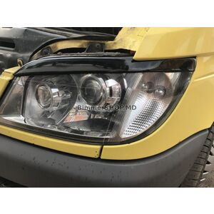 Реснички на фары (ABS, черные) Черный Матовый Mercedes Sprinter W901/902/903/904/905 1995–2006 гг.