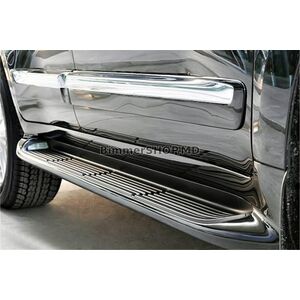 Боковые пороги с LED (дизайн Lexus 2012-2016) Черные Lexus LX570/450d 2008-2022 гг.