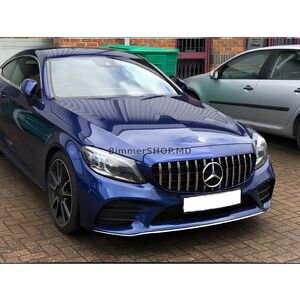 Передняя решетка Panamericana GT (для Avantgarde/AMG-Line/C43 AMG) 2018+, без камеры Mercedes C-сlass W205 2014-2021 гг.