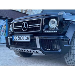 Передний бампер AMG G63/G65 в сборе G65 (черная сетка) Mercedes G сlass W463 1990-2018 гг.