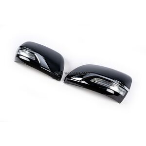Накладки на Зеркала (с Поворотником, Стиль 2016) Черный Toyota Land Cruiser Prado 150 2009-2023 гг.