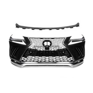 Бампер с решеткой в рестайлинговом дизайне Lexus NX 2014-2021 гг.