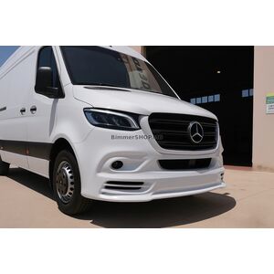 Накладка на передний бампер V3 (грунт под покраску) Mercedes Sprinter W907/W910 2018- гг.
