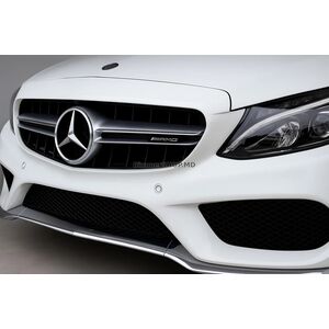 Передняя решетка C63-design (для Avantgarde/AMG-Line/C43 AMG) 2014-2018, с камерой Mercedes C-сlass W205 2014-2021 гг.