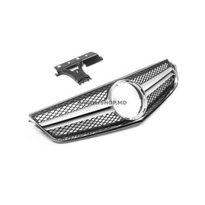 Передняя решетка радиатора (2009-2013, AMG Silver) Mercedes E-сlass coupe C207 2010-2017 гг.