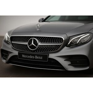 Передняя решетка Diamond Silver (для Avantgarde/AMG-Line/E43 AMG/E53 AMG 2016-2020) С местом под камеру Mercedes E-сlass W213 2016-2023 гг.