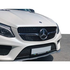 Тюнинг решетка радиатора (Diamond Black) С местом под камеру Mercedes GLE coupe C292 2015-2019 гг.