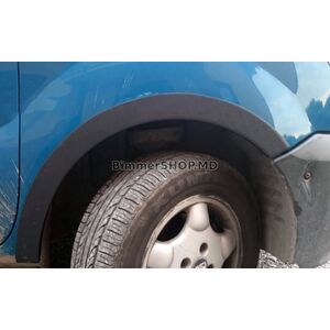 Расширители арок (4 шт, черные) Металл Renault Kangoo 1998-2008 гг.