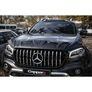 Комплект накладок на капот DRAGON (3 шт) Mercedes X class 2017-2020 гг.