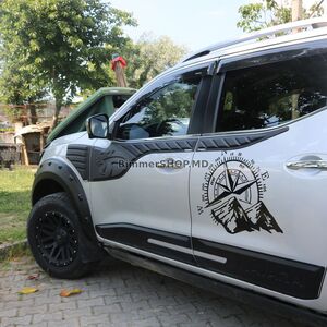Верхние молдинги на двери (6 шт, ABS) Nissan Navara/NP300 2016- гг.