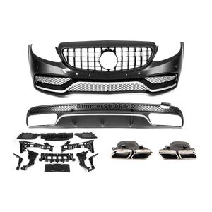 Комплект обвеса с диффузором V1 (AMG C63-design 2014-2018) Mercedes C-сlass W205 2014-2021 гг.