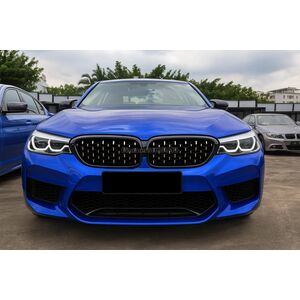 Жабры Diamond Silver V2 (2017-2020, Черная окантовка) BMW 5 серия G30/G31 2017-2023 гг.