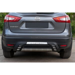 Задняя накладка бампера Libao 2014-2016 (пластик) Nissan Qashqai 2014-2021 гг.